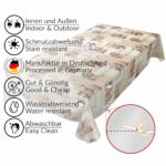 Wachstuch Tischdecke abwaschbar Wachstischdecke Kaffee Croissant Expresso Beige