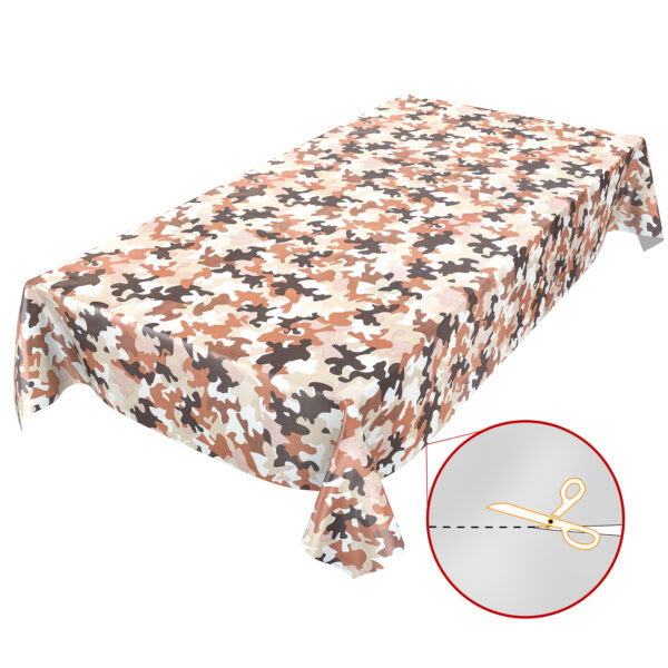 Wachstuch Tischdecke abwaschbar Military Camouflage Braun Wachstischdecke Gartentischdecke