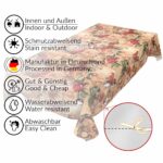 Wachstuch Tischdecke Oldtime Rosen Beige abwascbare Tischdecke Wachstuch Gartentischdecke