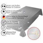 Tischdecke Leinenoptik in Anthrazit abwischbar Wachstuch Wachstuchtischdecke