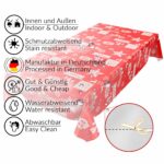 Weihnachtestischdecke abwaschbare Weihnachtsstimmung Rot Wachstuch Wachstuchtischdecke