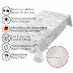 Weihnachtstischdecke Weihnachtsstimmung Silber abwischbar Wachstuch Wachstuchtischdecke