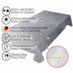 Wachstuchtischdecke Rankenmuster Uni Anthrazit abwaschbar Wachstuch Gartentischdecke