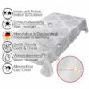 Wachstuch Tischdecke Rankenmuster Uni Grau Silber Wachstischdecke Gartentischdecke