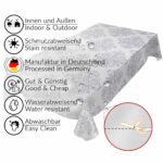 Wachstuch Tischdecke Rankenmuster Uni Grau Silber Wachstischdecke Gartentischdecke