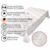 Tischdecke Laub Blätter Grau abwaschbar Wachstuch Wachstuchtischdecke