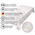 Tischdecke Laub Blätter Grau abwaschbar Wachstuch Wachstuchtischdecke