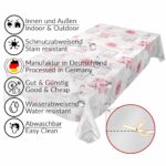 Wachstuch Tischdecke abwaschbar Liebe Rose Grau Wachstischdecke Gartentischdecke