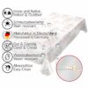 Tischdecke Vintage Fliesenoptik Grau Silber abwaschbar Wachstuch Wachstuchtischdecke