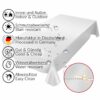 Tischdecke Uni Leinenoptik Grau mit Punkte kleine Dots Tupfen abwaschbar Wachstuch Wachstuchtischdecke
