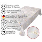 abwaschbare Tischdecke Patchwork Kamille Blumen Grau Wachstuch Wachstuchtischdecke