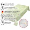 Wachstuch Tischdecke Patchwork Kamille Blumen Grün Tischdecke abwaschbar Wachstischdecke Gartentischdecke