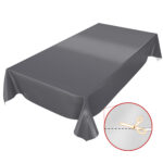 Wachstuch Tischdecke abwaschbare Wachstischdecke Anthrazit Uni Glanz Outdoor Tischdecke