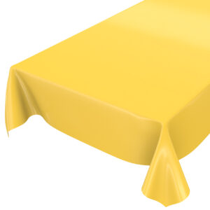 Wachstuch Tischdecke abwaschbar Wachstischdecke Meterware Uni Gelb Einfarbig Glanz