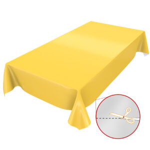 Wachstuch Tischdecke abwaschbar Wachstischdecke Meterware Uni Gelb Einfarbig Glanz