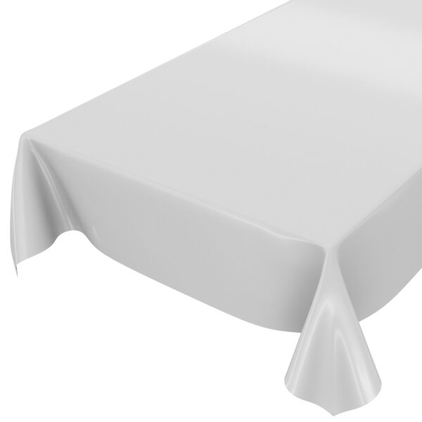 Wachstuchtischdecke Tischdecke abwaschbar Uni Hellgrau Einfarbig Glanz Wachstuch Gartentischdecke
