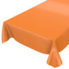 Wachstuchtischdecke Uni Orange Einfarbig Glanz abwaschbar Gartentischdecke Wachstuch Tischdecke