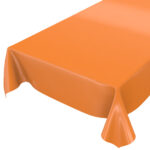 Wachstuchtischdecke Uni Orange Einfarbig Glanz abwaschbar Gartentischdecke Wachstuch Tischdecke