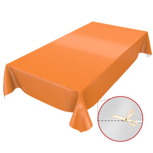 Wachstuchtischdecke Uni Orange Einfarbig Glanz abwaschbar Gartentischdecke Wachstuch Tischdecke
