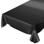 Wachstuchtischdecke Uni Schwarz Einfarbig Glanz abwaschbare Tischdecke Wachstuch Gartentischdecke