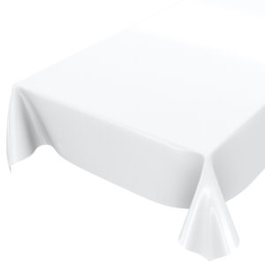 Wachstuchtischdecke Tischdecke abwaschbar Uni Weiß Einfarbig Glanz Wachstuch Gartentischdecke