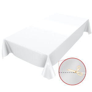 Wachstuchtischdecke Tischdecke abwaschbar Uni Weiß Einfarbig Glanz Wachstuch Gartentischdecke