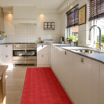 Weichschaummatte Badematte Rot Uni Einfarbig Breite 65cm Meterware Badvorleger