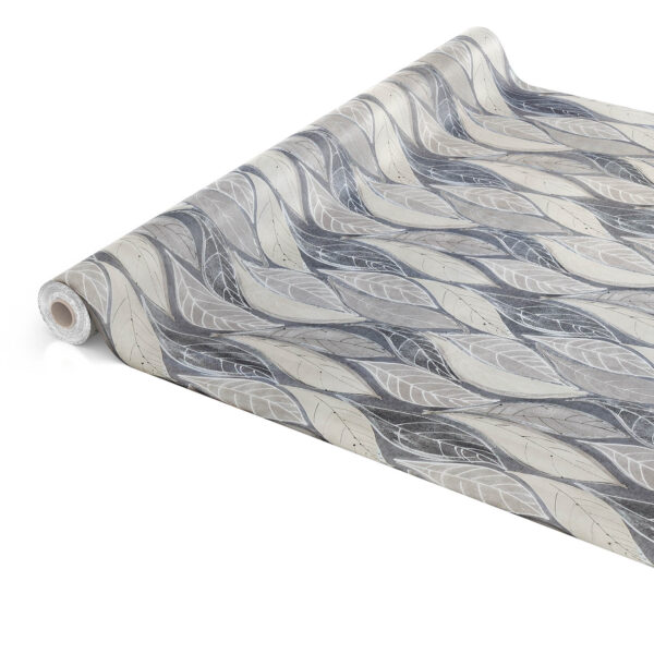abwaschbare Tischdecke Laub Grau Modern Wachstuch Wachstuchtischdecke