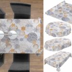 Tischdecke Weihnachten Schneeflocken Silvester Sterne abwischbar Wachstuch Wachstuchtischdecke