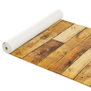Badematte Badeteppich beige Natur Holz Breite 65cm Weichschaummatte von der Rolle Badvorleger
