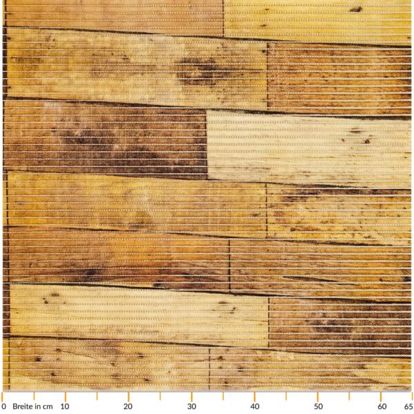 Badematte Badeteppich beige Natur Holz Breite 65cm Weichschaummatte von der Rolle Badvorleger