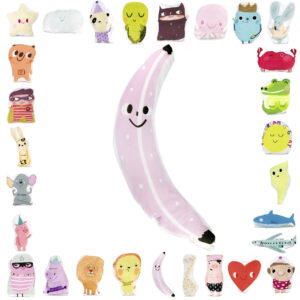 ANRO Anti-Stress Kinder-Kissen zum Schmusen Schlafen und Spielen Banane