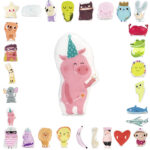 ANRO Anti-Stress Kinder-Kissen zum Schmusen Schlafen und Spielen Partyschwein