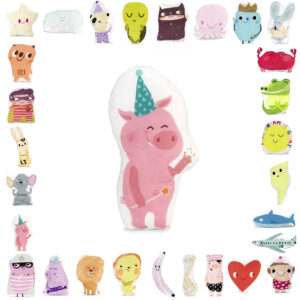 ANRO Anti-Stress Kinder-Kissen zum Schmusen Schlafen und Spielen Partyschwein