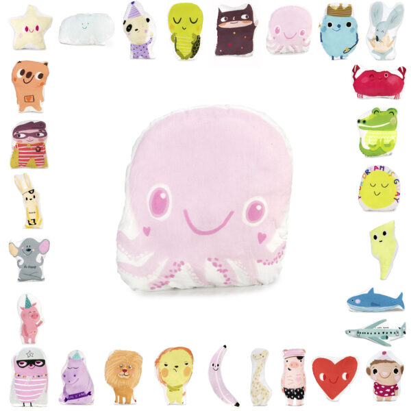 ANRO Anti-Stress Kinder-Kissen zum Schmusen Schlafen und Spielen Oktopus
