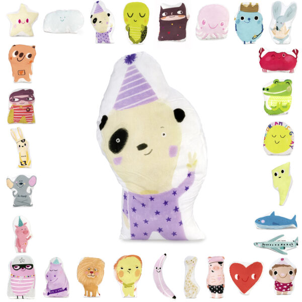 ANRO Anti-Stress Kinder-Kissen zum Schmusen Schlafen und Spielen PyjamaPanda