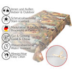 Tischdecke Jagt Wild Jäger Motiv Holz Fotoprint abwaschbar Wachstuch Wachstuchtischdecke