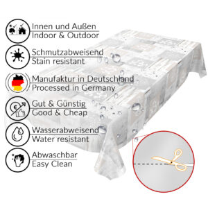 Wachstuch Tischdecke abwaschbar Karo Ostern Eier Küken Fotoprint