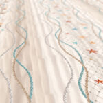 Tischdecke Seestern Fischnetz Sand Strand Beige abwischbar Wachstuch Wachstuchtischdecke
