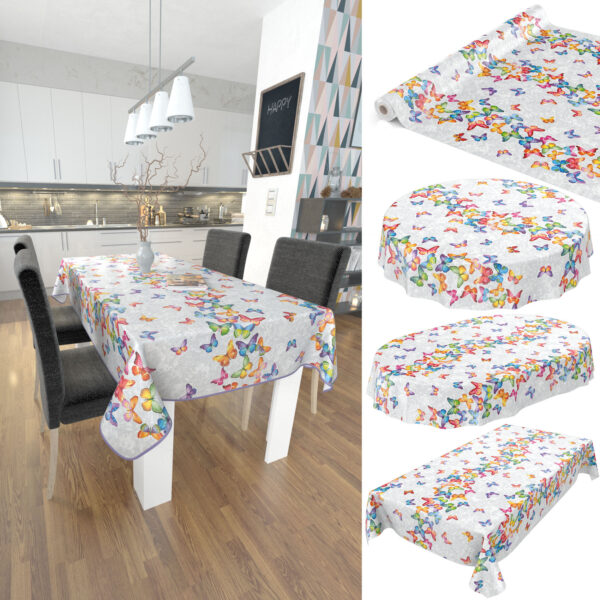 Wachstischdecke Wachstuch Karo Ostern Eier Küken Fotoprint Outdoor Tischdecke abwaschbar Gartentischdecke