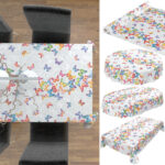 Wachstischdecke Wachstuch Karo Ostern Eier Küken Fotoprint Outdoor Tischdecke abwaschbar Gartentischdecke