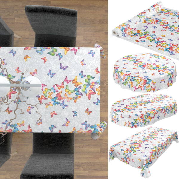 Wachstischdecke Wachstuch Karo Ostern Eier Küken Fotoprint Outdoor Tischdecke abwaschbar Gartentischdecke