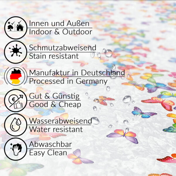 Wachstischdecke Wachstuch Karo Ostern Eier Küken Fotoprint Outdoor Tischdecke abwaschbar Gartentischdecke