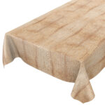Wachstuch Tischdecke abwaschbar Gartentischdecke Wachstischdecke Holzoptik Beige