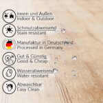 Wachstuch Tischdecke abwaschbar Gartentischdecke Wachstischdecke Holzoptik Beige