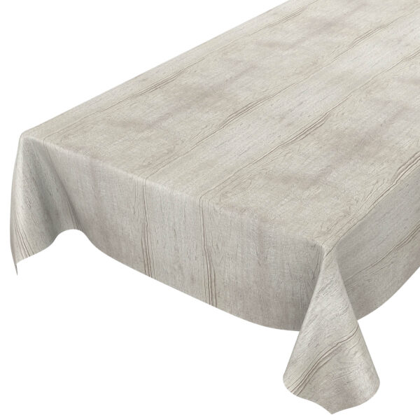 Tischdecke Holzoptik Grau Beige abwischbar Wachstuch Wachstuchtischdecke