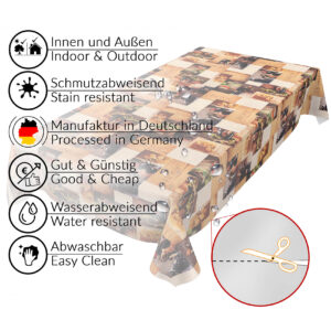 Wachstuch Tischdecke abwaschbar Wein Kiste Home Foto Print Wachstischdecke Gartentischdecke Outdoor
