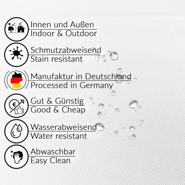 Tischdecke edle Streifen Relief Weiß abwaschbar Wachstuch Wachstuchtischdecke