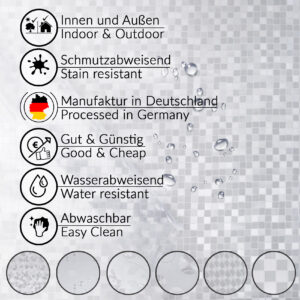 Durchsichtige Tischdecke Karo Klein 0,2 mm Halb-Transparent Glasklar, transparent