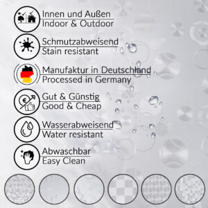 Durchsichtige Tischdecke Kreise 0,2 mm Halb-Transparent Glasklar, transparent